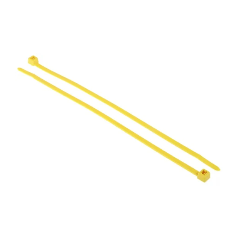 HellermannTyton Non-Releasable Cable Tie, Yellow Polyamide 66, 200 mm Length x 4.6 mm Width, Tensile 111-04805 T50R-PA66-YE