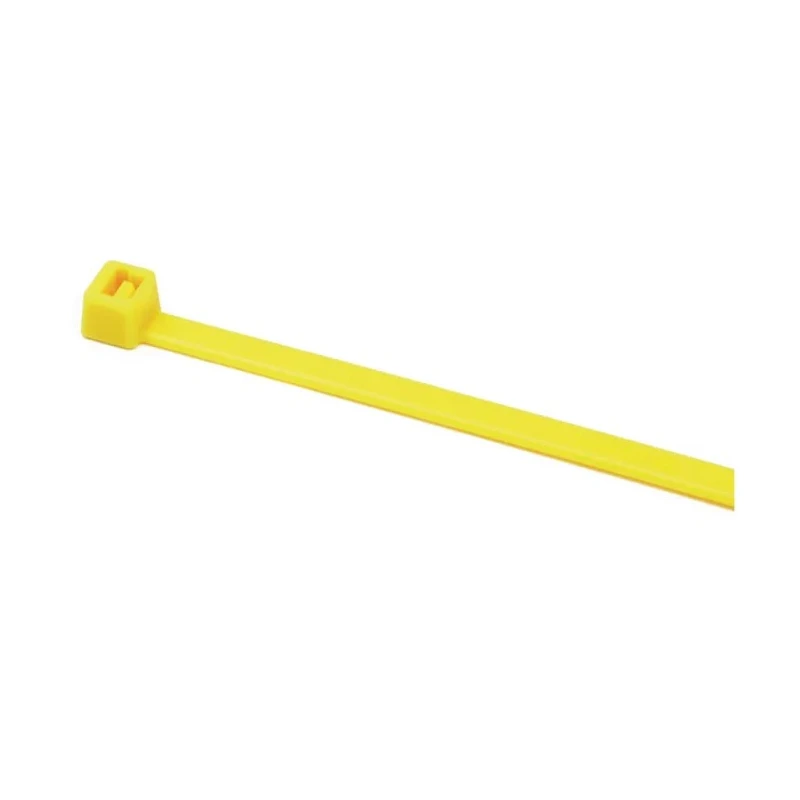 HellermannTyton Non-Releasable Cable Tie, Yellow Polyamide 66, 200 mm Length x 4.6 mm Width, Tensile 111-04805 T50R-PA66-YE