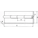 Pinet Stainless Steel Piano Hinge with Barrel Pin, 1020 mm Length x 30 mm Width x 0.8 mm Thickness 328-9672