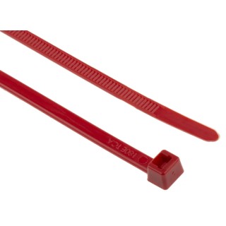 HellermannTyton Cable Tie Non-Releasable, 270 mm Length x 4.6 mm Width, Red Polyamide 66 111-60106 LK2A-PA66-RD