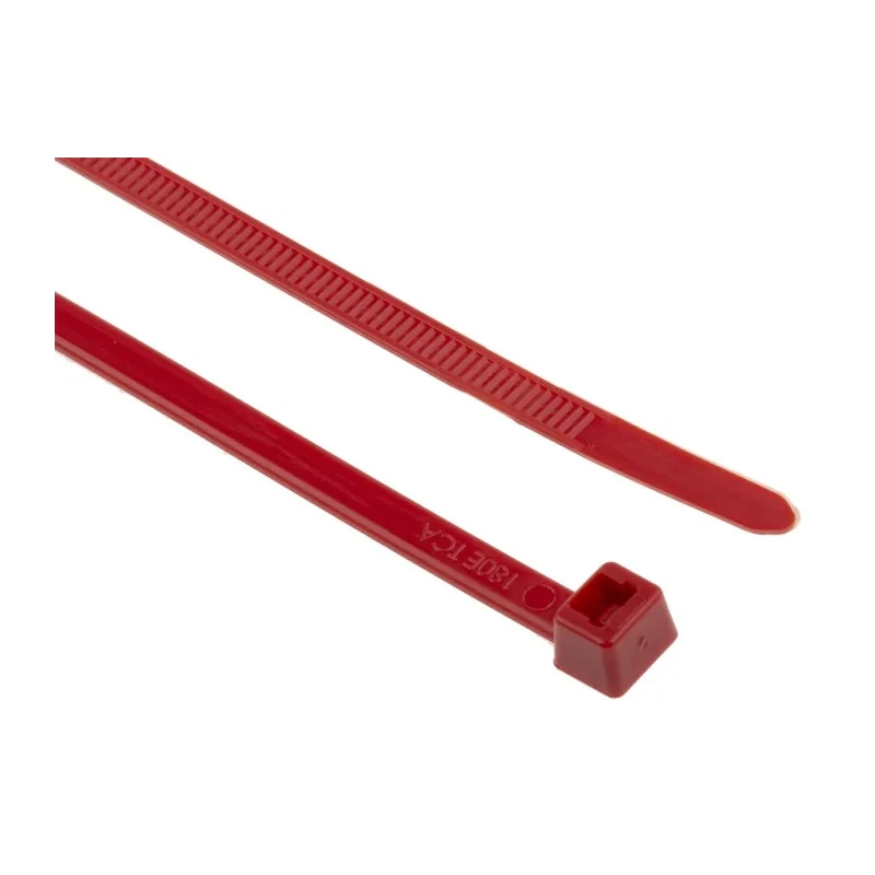 HellermannTyton Cable Tie Non-Releasable, 270 mm Length x 4.6 mm Width, Red Polyamide 66 111-60106 LK2A-PA66-RD