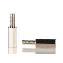 RS PRO Hexagonal Brass M3 Standoff with 18 mm Body Length and 8 mm Stud Length, Nickel Plated 221-156