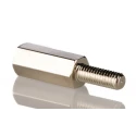 RS PRO Hexagonal Brass M3 Standoff with 18 mm Body Length and 8 mm Stud Length, Nickel Plated 221-156