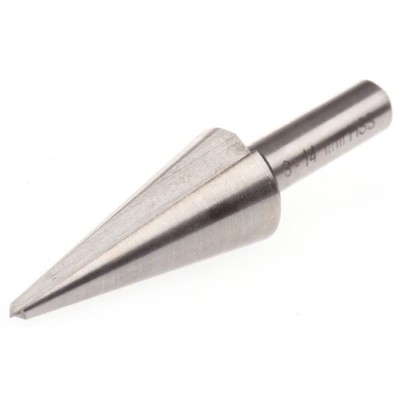 RS PRO HSS Drill Bit 3 mm x 14 mm High Speed Steel Tapered Cone Cutter for Plastic, PC Boards, Alloys and Sheet Metal 221-591