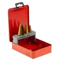 RS PRO 3-Piece HSS Titanium Nitride Coated Cone Cutter Set for Metal, 3 mm Min to 30.5 mm Max 221-579