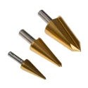 RS PRO 3-Piece HSS Titanium Nitride Coated Cone Cutter Set for Metal, 3 mm Min to 30.5 mm Max 221-579