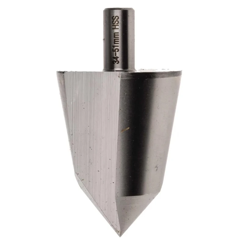 RS PRO HSS Cone Cutter Drill Bit, 34 mm to 51 mm Diameter, Maximum Drilling Thickness 2 mm 221-636