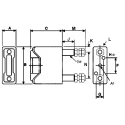 Eaton 32A Rail Mount Fuse Holder for A2, 1P-Pole, 690V AC RS32PWH