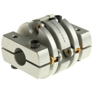 Huco Flexible Coupler 33.5 mm OD, 40.1 mm Length, Spring Quality Stainless Steel Membrane, Model 466.33.3232