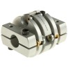Huco Flexible Coupler 33.5 mm OD, 40.1 mm Length, Spring Quality Stainless Steel Membrane, Model 466.33.3232
