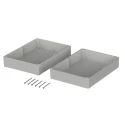 Bopla Euromas Series Light Grey ABS Enclosure IP66, 150 mm x 360 mm x 200 mm 03255000