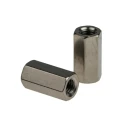 RS PRO Hex Threaded Brass Standoff M3, 10 mm Length, Nickel Finish 222-395