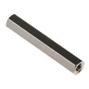 RS PRO Brass Hexagonal Female/Female M3 Threaded Standoff 30 mm Length Nickel Plated 222-446