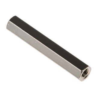 RS PRO Brass Hexagonal Female/Female M3 Threaded Standoff 30 mm Length Nickel Plated 222-446