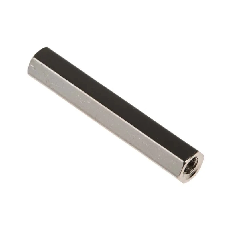 RS PRO Brass Hexagonal Female/Female M3 Threaded Standoff 30 mm Length Nickel Plated 222-446