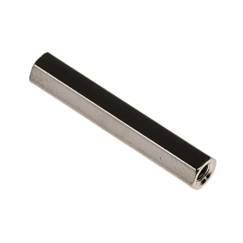 RS PRO Brass Hexagonal Female/Female M3 Threaded Standoff 30 mm Length Nickel Plated 222-446