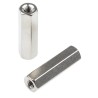RS PRO Hex Threaded Brass Standoff, Female/Female, 25 mm Length, M4 Thread, Nickel Finish 222-503