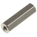 RS PRO Hex Threaded Brass Standoff, Female/Female, 25 mm Length, M4 Thread, Nickel Finish 222-503