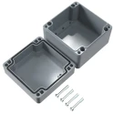 Rose Aluminium Standard Series Die Cast Aluminium Enclosure Grey Lid IP66 IK09 122mm x 122mm x 120mm 01121209