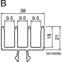 Bosch Rexroth Polyvinyl Chloride Door Profile MGE 10 mm Slot 3842555260