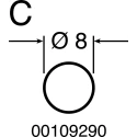 Bosch Rexroth Black Door Profile, 2 m Length x 8 mm Diameter Polyoxymethylene Round Glide Rod 3842516694