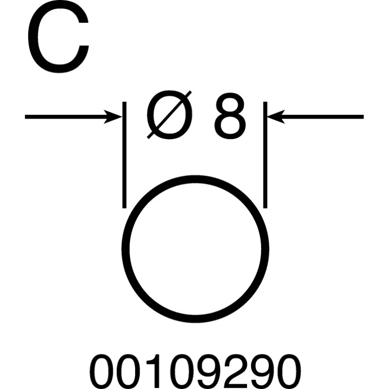 Bosch Rexroth Black Door Profile, 2 m Length x 8 mm Diameter Polyoxymethylene Round Glide Rod 3842516694