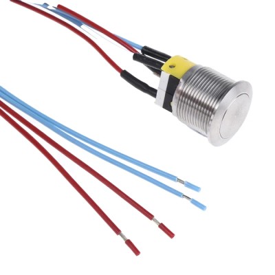 APEM AV Series Push Button Switch, Momentary, Panel Mount, 19.2 mm Cutout, SPDT Contact, IP65 Rated, 250 V AC AV19LP40904