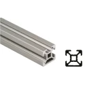 Bosch Rexroth Silver Aluminium Strut Profile 20 x 20 mm 6 mm Groove, 3 m Length, Series MGE 13.2 3842992889/3000