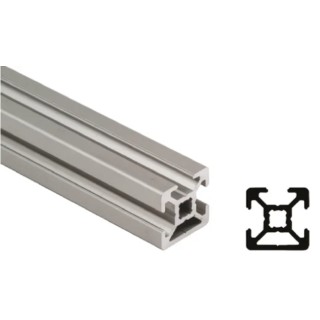 Bosch Rexroth Silver Aluminium Strut Profile 20 x 20 mm 6 mm Groove, 3 m Length, Series MGE 13.2 3842992889/3000