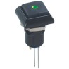 APEM IP Series Illuminated Latching Push Button Switch, Panel Mount, 12 mm Cutout, Green LED, IP67, 48 V AC IPC1SAD2LOG