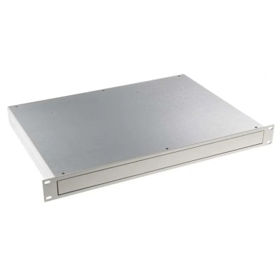 RS PRO Grey Steel Keyboard Rack Drawer 1 U, 483 mm Width x 456 mm Depth 223-764