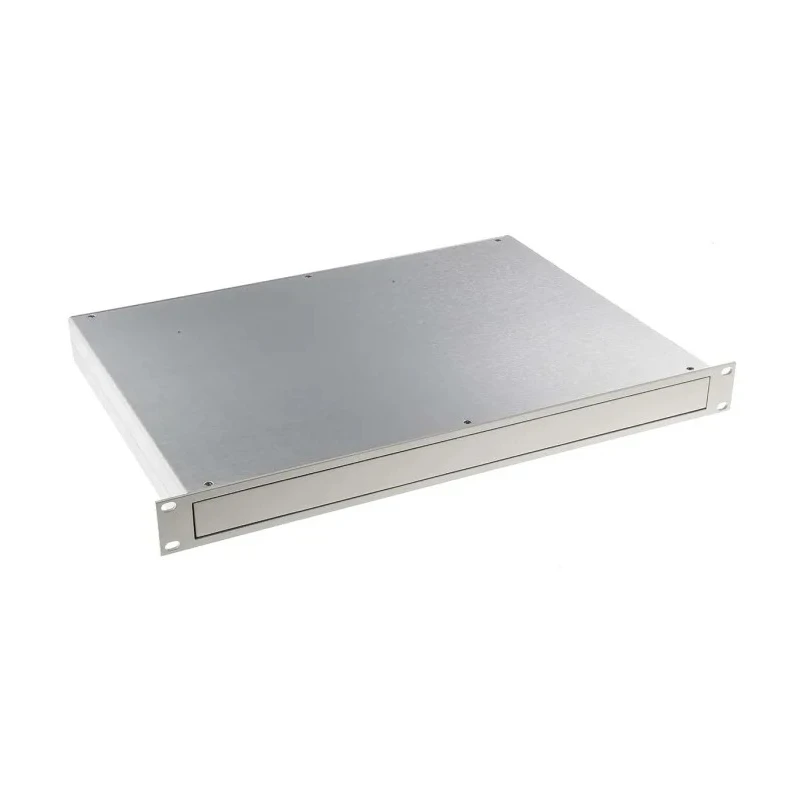 RS PRO Grey Steel Keyboard Rack Drawer 1 U, 483 mm Width x 456 mm Depth 223-764