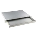 RS PRO Grey Steel Keyboard Rack Drawer 1 U, 483 mm Width x 456 mm Depth 223-764