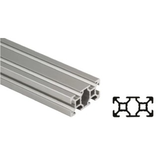 Bosch Rexroth Silver Aluminium Strut Profile 20 x 40 mm 6 mm Groove, 3 m Length, Series MGE 13.2 3842992891/3000