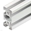 Bosch Rexroth Silver Aluminium Strut Profile 20 x 40 mm 6 mm Groove, 3 m Length, Series MGE 13.2 3842992891/3000