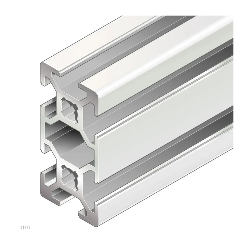 Bosch Rexroth Silver Aluminium Strut Profile 20 x 40 mm 6 mm Groove, 3 m Length, Series MGE 13.2 3842992891/3000