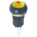 APEM IP Series Illuminated Latching Push Button Switch Panel Mount 13.6 mm Cutout Red LED IP67 50 V dc 48 V ac IPR1SAD5L0S