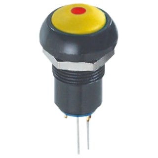 APEM IP Series Illuminated Latching Push Button Switch Panel Mount 13.6 mm Cutout Red LED IP67 50 V dc 48 V ac IPR1SAD5L0S