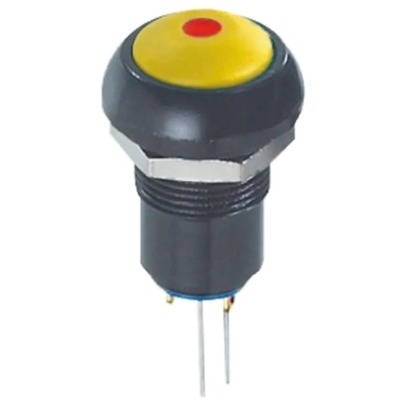 APEM IP Series Illuminated Latching Push Button Switch Panel Mount 13.6 mm Cutout Red LED IP67 50 V dc 48 V ac IPR1SAD5L0S