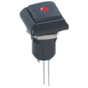 APEM IP Series Illuminated Push Button Switch, Latching, Panel Mount, 12 mm Cutout, Red LED, IP67, 48V AC IPC1SAD2LOS