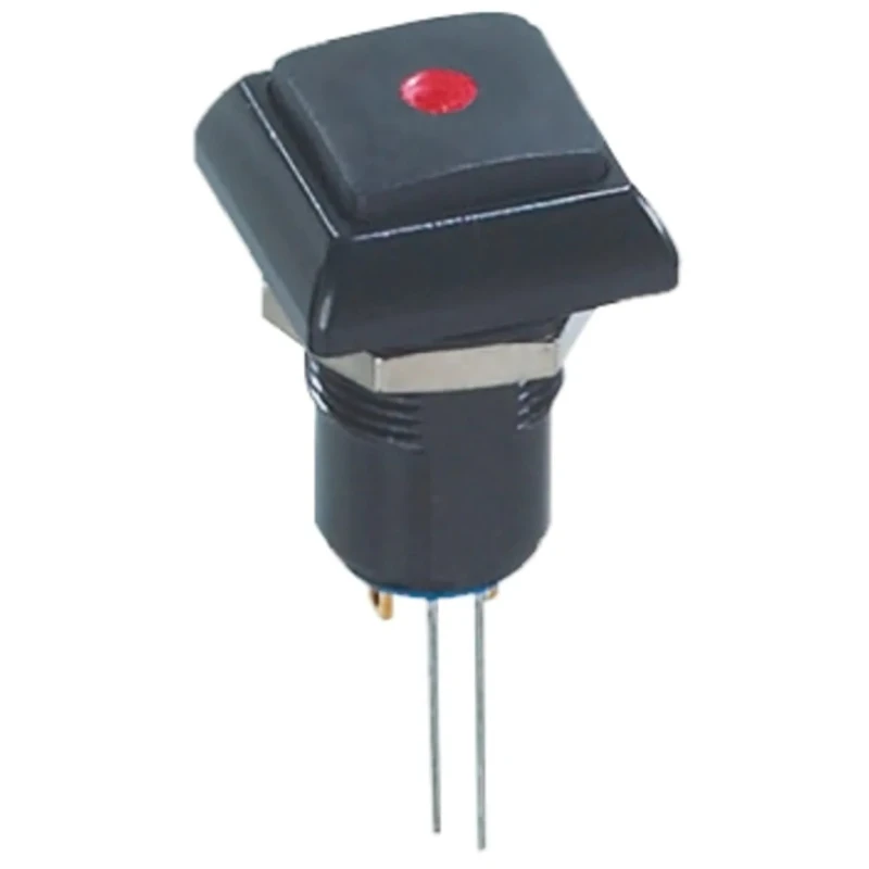 APEM IP Series Illuminated Push Button Switch, Latching, Panel Mount, 12 mm Cutout, Red LED, IP67, 48V AC IPC1SAD2LOS
