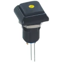 APEM IP Series Illuminated Push Button Switch, Latching, Panel Mount, 12 mm Cutout, Yellow LED, IP67, 50 V dc 48 IPC1SAD2L0Y