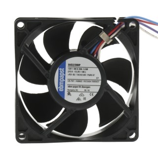 ebm-papst 8450 Series Axial Fan, 12V DC, 82 m³/h Airflow, 3.6 W Power, 0.12 A Max Current, IP20, 80 x 80 x 25.4 mm 8452/2HHP