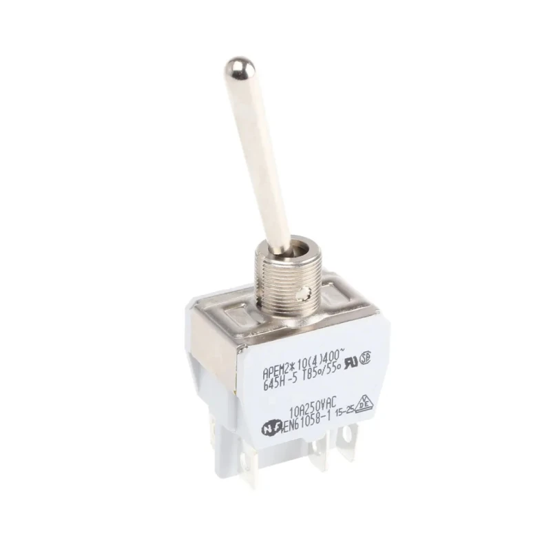 APEM Toggle Switch Panel Mount On-On DPDT Solder Terminal 24 V dc 250 V ac 645H/2-5