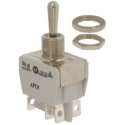 APEM Industrial Toggle Switch, Panel Mount, On-On DPDT, Solder Terminal, 24 V dc, 250 V ac 646H/2-5