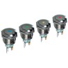 APEM AV Series Illuminated Push Button Switch Latching 19.2 mm Cutout Blue LED IP65 48 V dc 250 V ac AV091L1EA240K