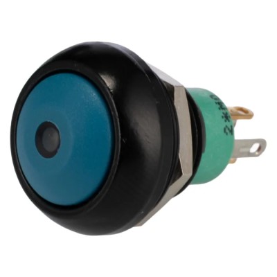 APEM IP Series Illuminated Momentary Push Button Switch Panel Mount 13.6 mm Cutout SPST Green LED IP67 28 V dc IPR3SAD1L0G