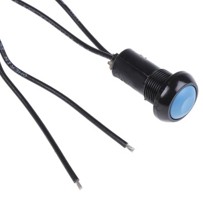 APEM IP Series Sealed Momentary Push Button Switch, Panel Mount, 13.6 mm Cutout, SPST, Dome Actuator, Blue, Green IPR3FAD1
