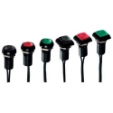 APEM IP Series Momentary Push Button Switch, Panel Mount, 12 mm Cutout, SPST, IP67, Orange Dome Actuator, 48V AC IPC3FAD9