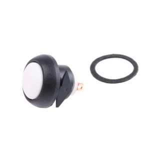 APEM IB Series Miniature Push Button Switch Momentary Panel Mount SPST White Actuator IP67 IBR3SAD7/100